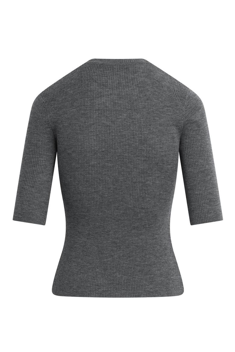 The Amelia Elbow Sleeve Wool Sweater, Alternate, color, CHARCOAL