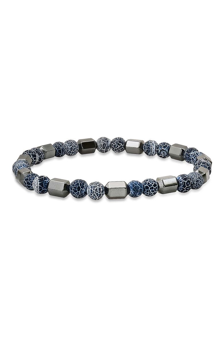 Agate and Hematite Beaded Stretch Bracelet, Main, color, MULTI