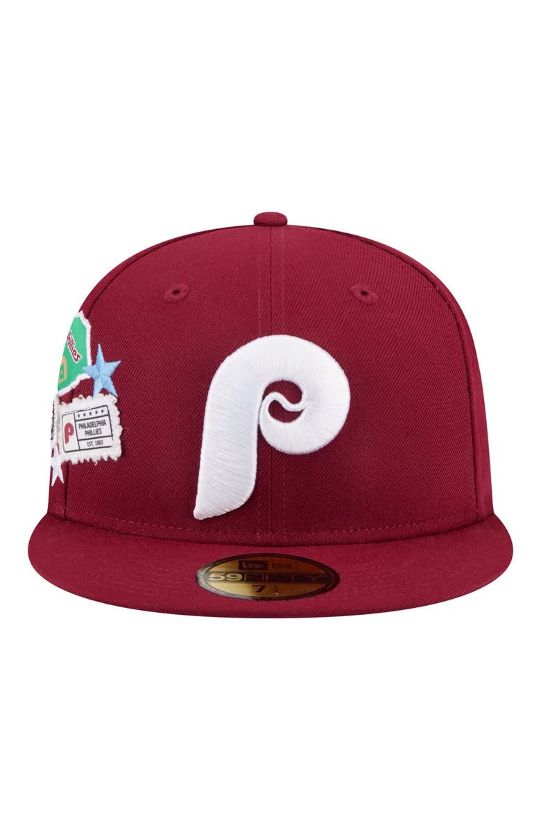 New Era Men's New Era  Burgundy Philadelphia Phillies City Patch 59FIFTY Fitted Hat, Alternate, color, Burgundy