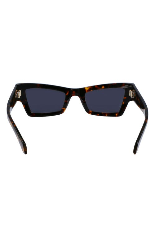 Ferragamo Rivets 53mm Modified Rectangular Sunglasses In Brown