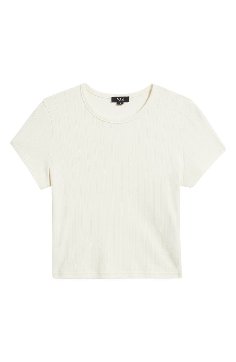 Rails Muse Pointelle Crop T-Shirt, Alternate, color, Ivory