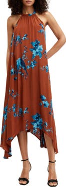AllSaints Mysti Iona Floral Print Halter Dress