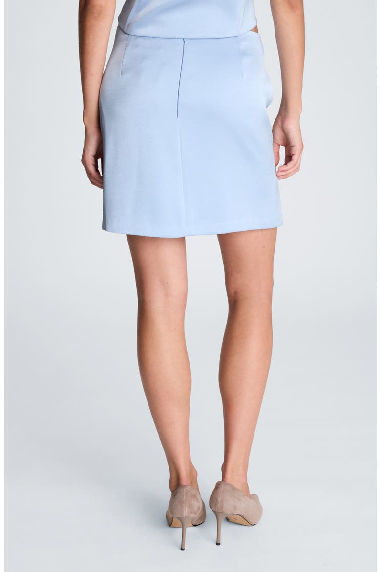 Double Faced Satin Miniskirt, Alternate, color, SERENE BLUE