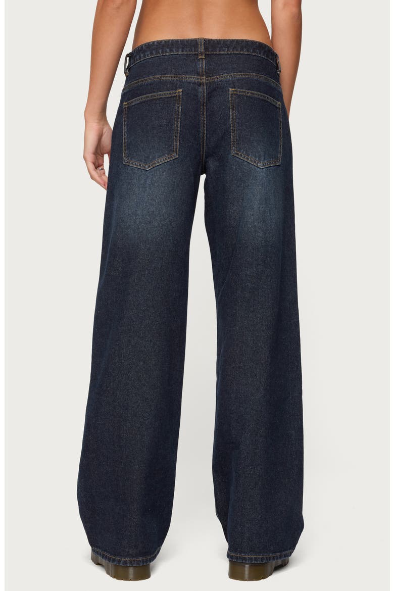 Raelynn Washed Low Rise Wide Leg Jeans, Alternate, color, DARK-BLUE-WASHED