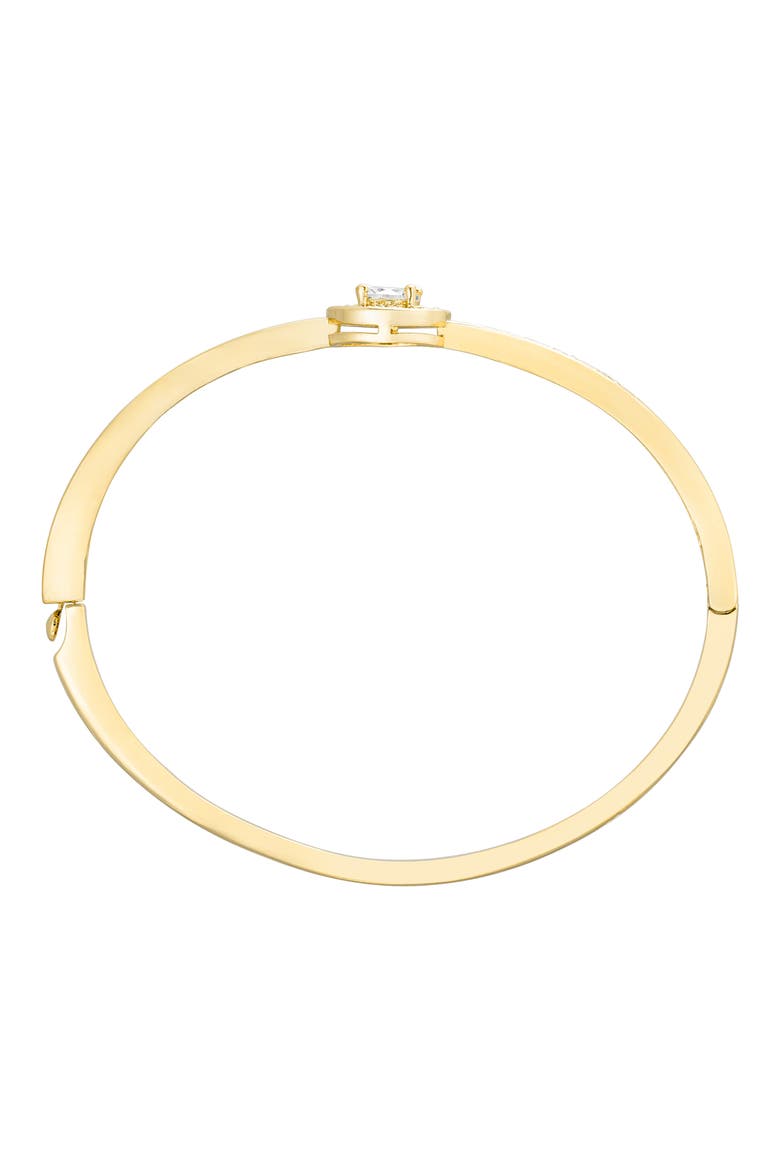 Heart Cubic Zirconia Bangle, Alternate, color, GOLD