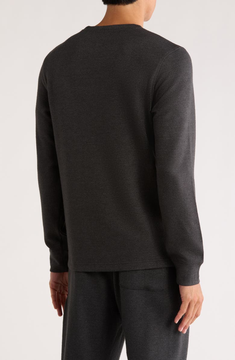 Z by Zella Waffle Knit Long Sleeve T-Shirt, Alternate, color, Grey Dark Charcoal Heather
