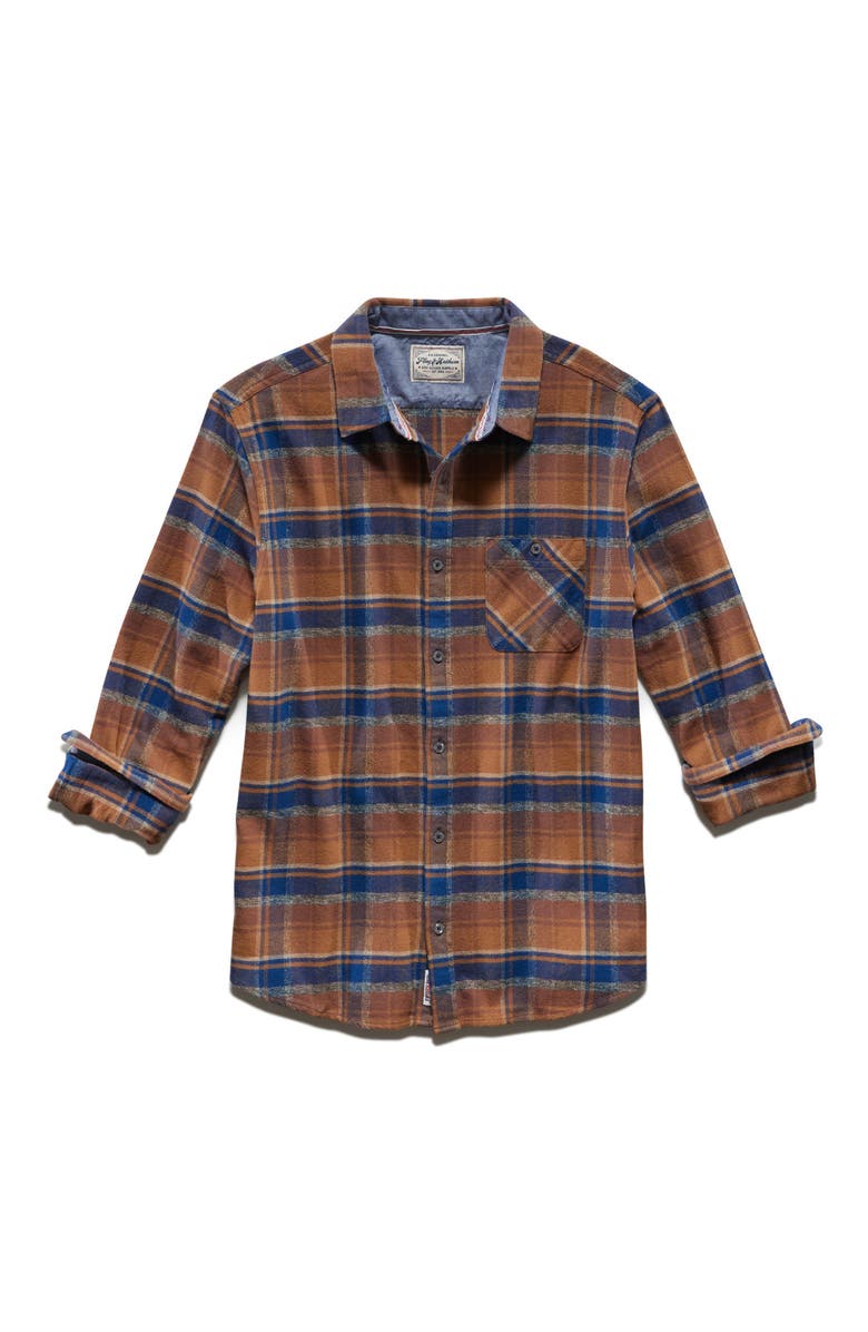 FLAG AND ANTHEM Ironwood Long Sleeve Plaid Single Pocket Flannel Shirt, Alternate, color, 