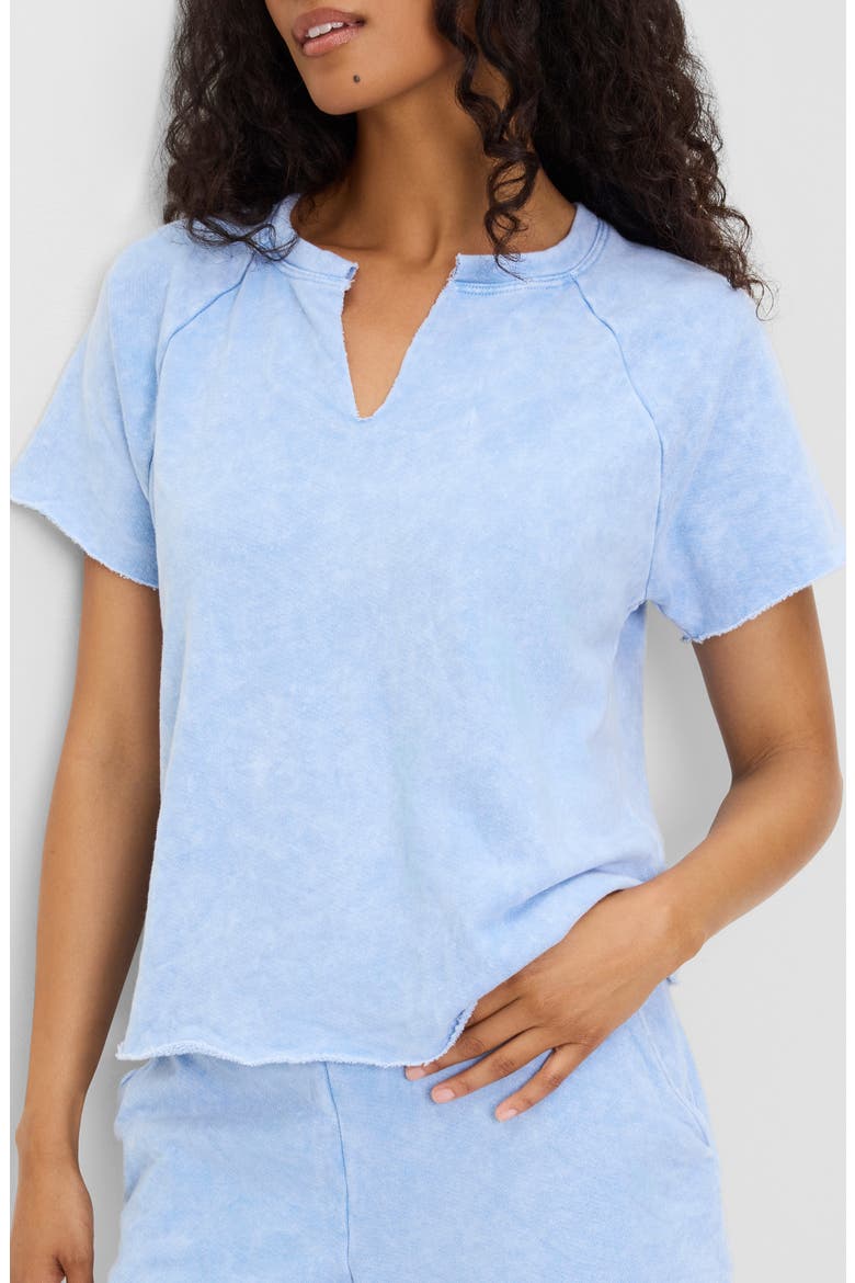 Jessie Notched Neck T-Shirt, Alternate, color, SKY