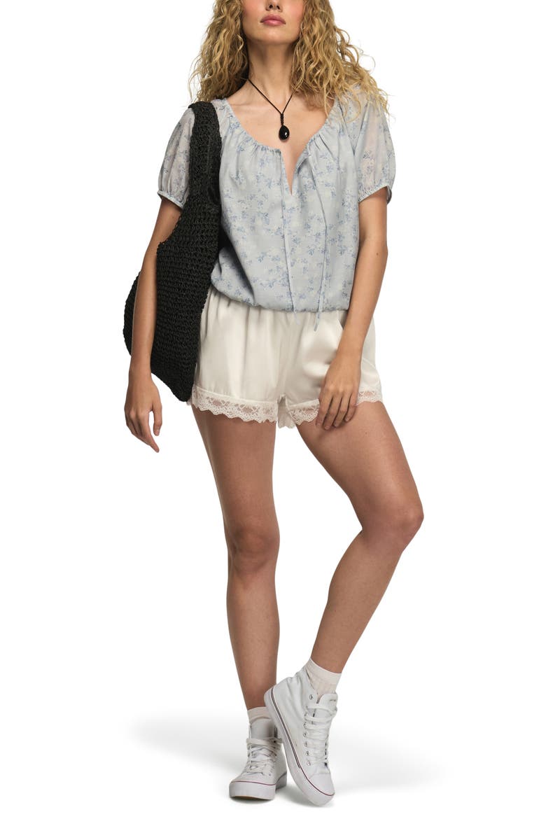 Bubble Hem Top, Alternate, color, BLUE FLORAL