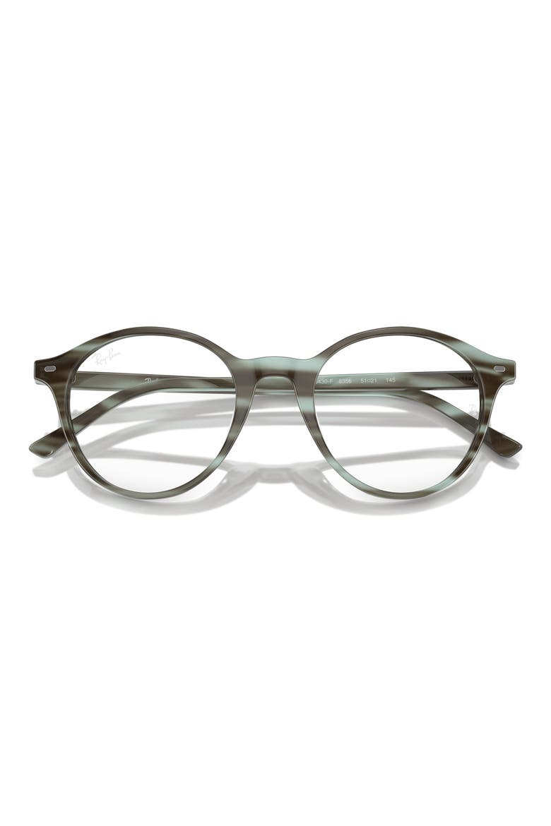51mm Round Optical Glasses, Alternate, color, STRIPED GREEN
