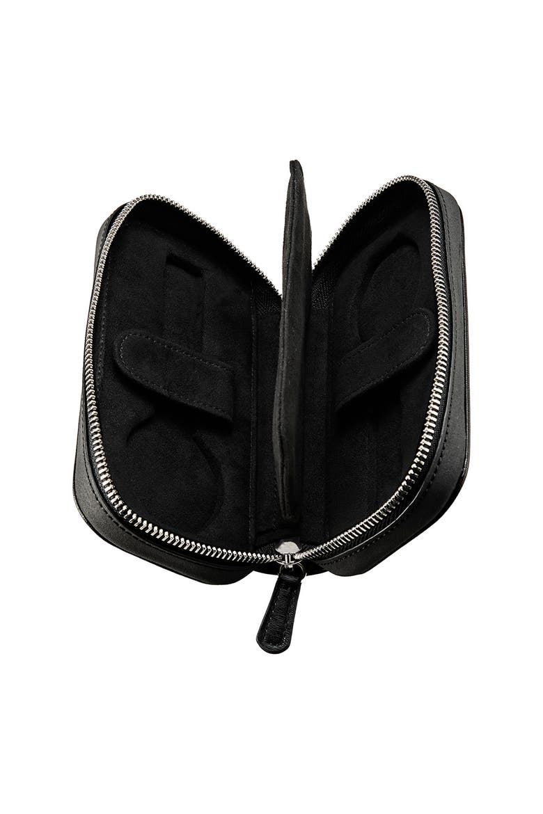 Philipp 2 Piece Watch Zip Case, Alternate, color, Black