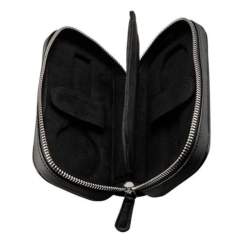 Wolf Philipp 2 Piece Watch Zip Case In Black