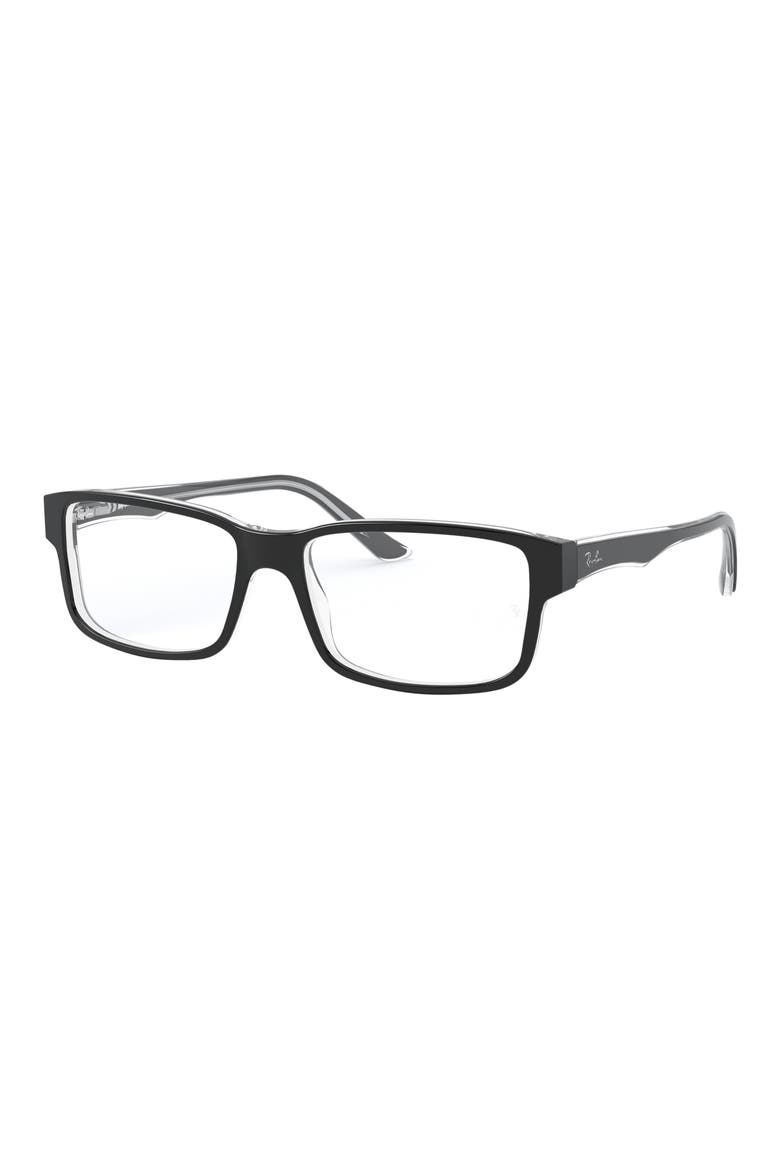 54mm Square optical glasses, Alternate, color, BLACK