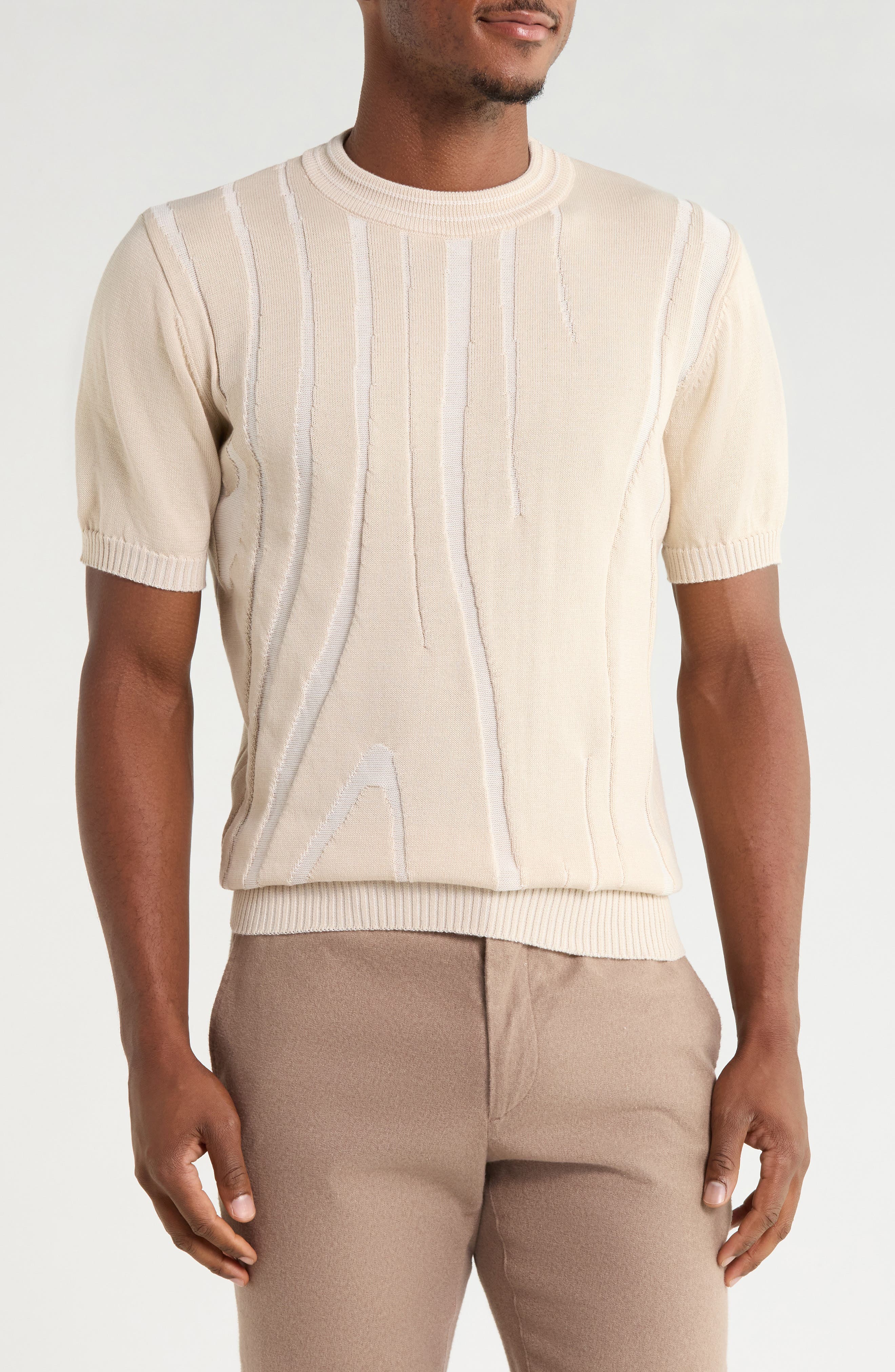 Abstract Linear Jacquard Sweater