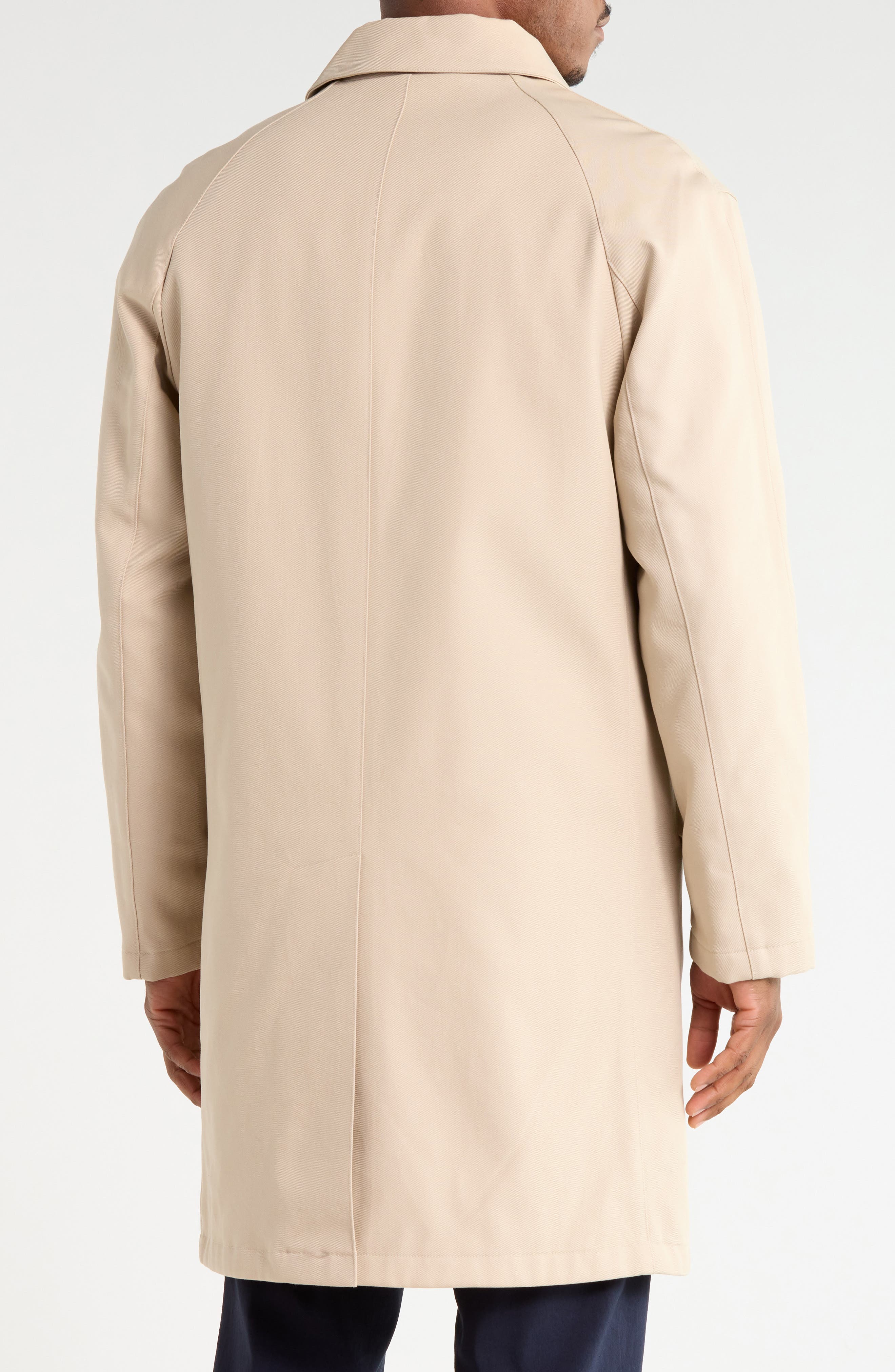 Theory Snap Front Twill Overcoat (Men) | Nordstromrack