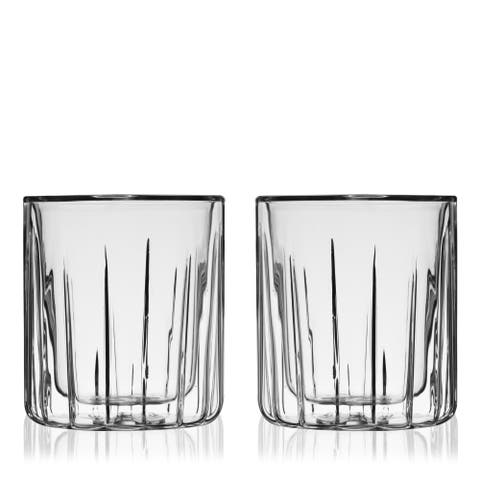 Double Walled Rocks Glasses Set of 2