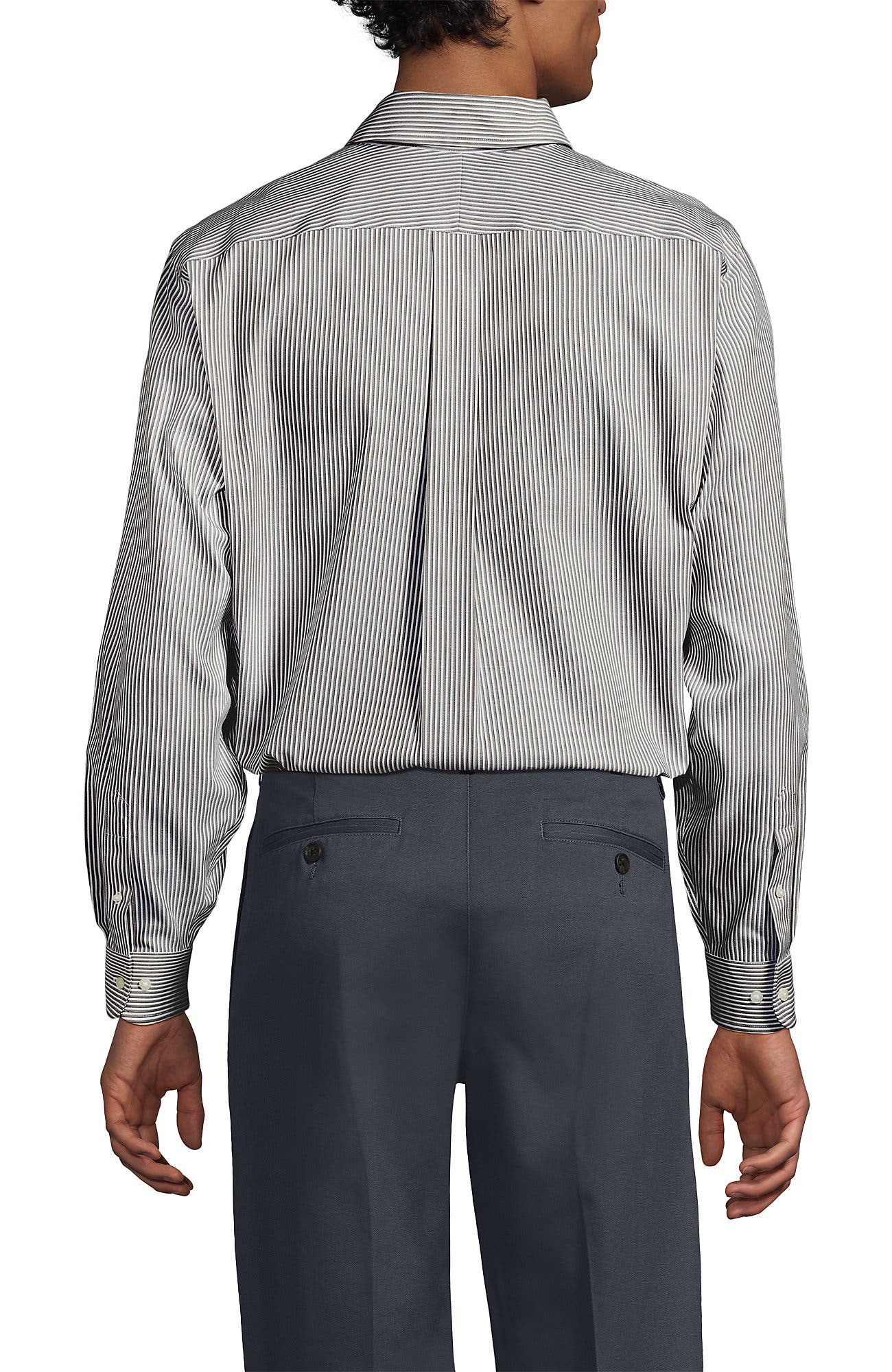 School Uniform  Tailored Fit No Iron Solid Supima Cotton Pinpoint Buttondown Collar Dress Shirt - image 4