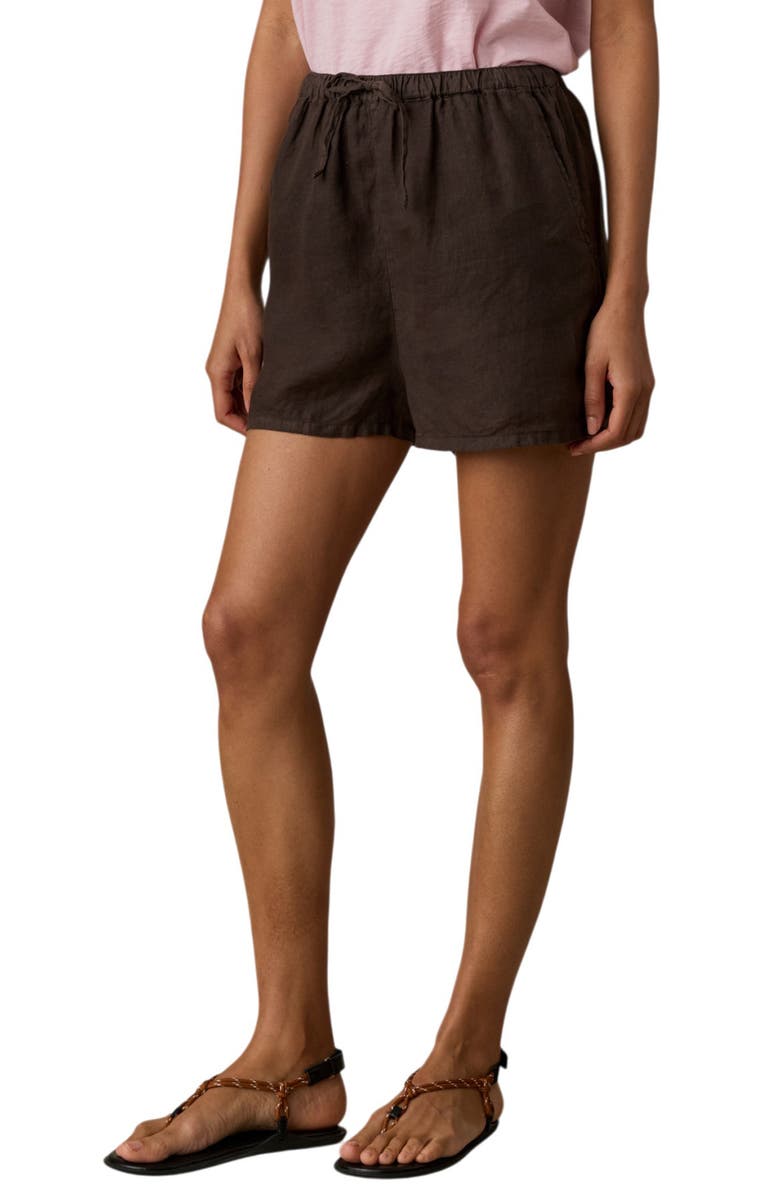 Faherty Laguna Montecito Linen Shorts, Alternate, color, Demitasse