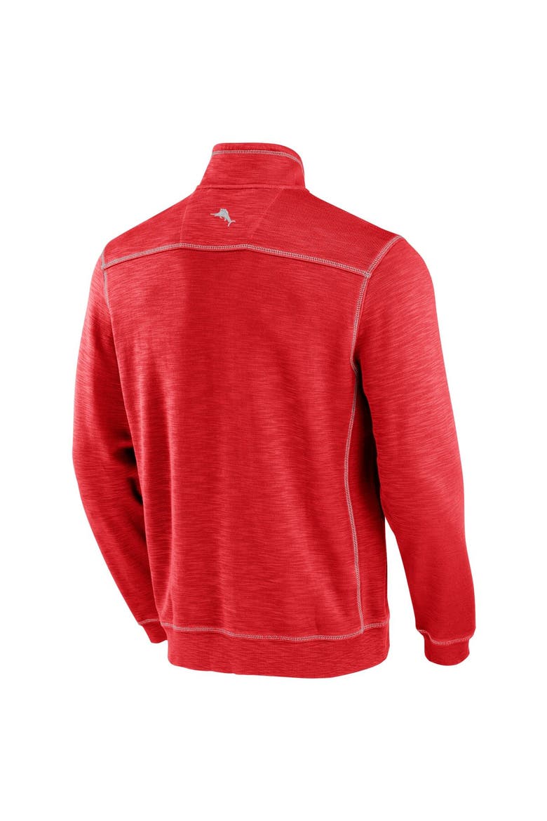 Men's Tommy Bahama Red St. Louis Cardinals Tobago Bay Tri-Blend Quarter-Zip Sweatshirt, Alternate, color, Red