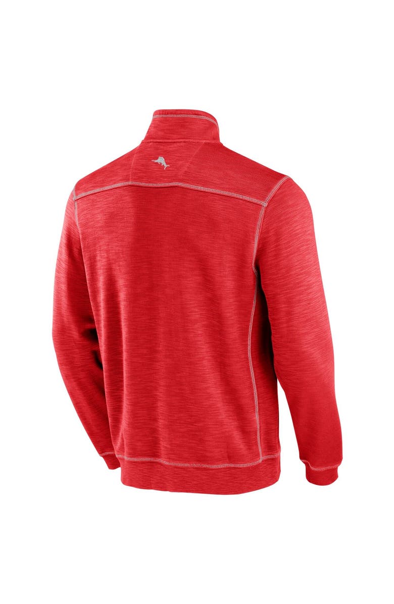 Tommy Bahama Men's Tommy Bahama Red St. Louis Cardinals Tobago Bay Tri-Blend Quarter-Zip Sweatshirt, Alternate, color, Red