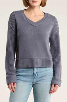 Lucky Brand Textured V-Neck Sweater