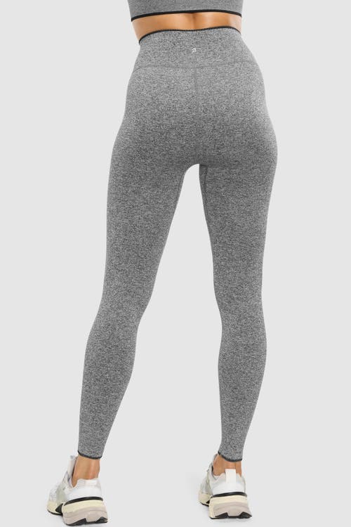 Peloton Melange Micro Rib Seamless Legging In Black