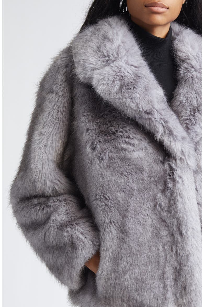 Valentina Faux Fur Jacket, Alternate, color, PIGEON GREY