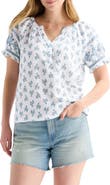 Lucky Brand Floral Puff Sleeve Top