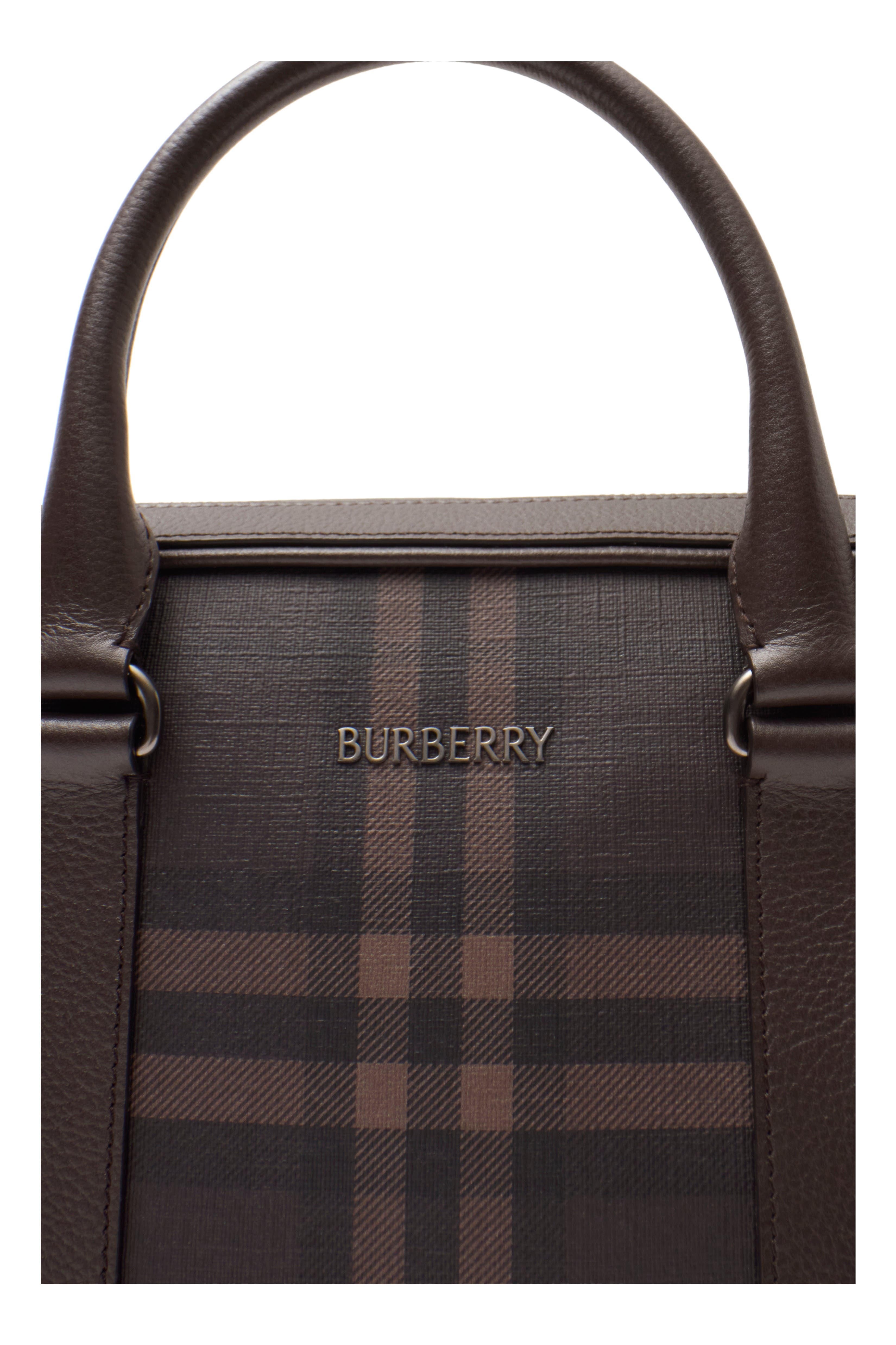 City Check Briefcase, Alternate, color, Dark brown