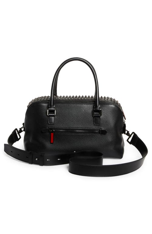 Christian Louboutin Funky Empire Leather Bowling Satchel In Black