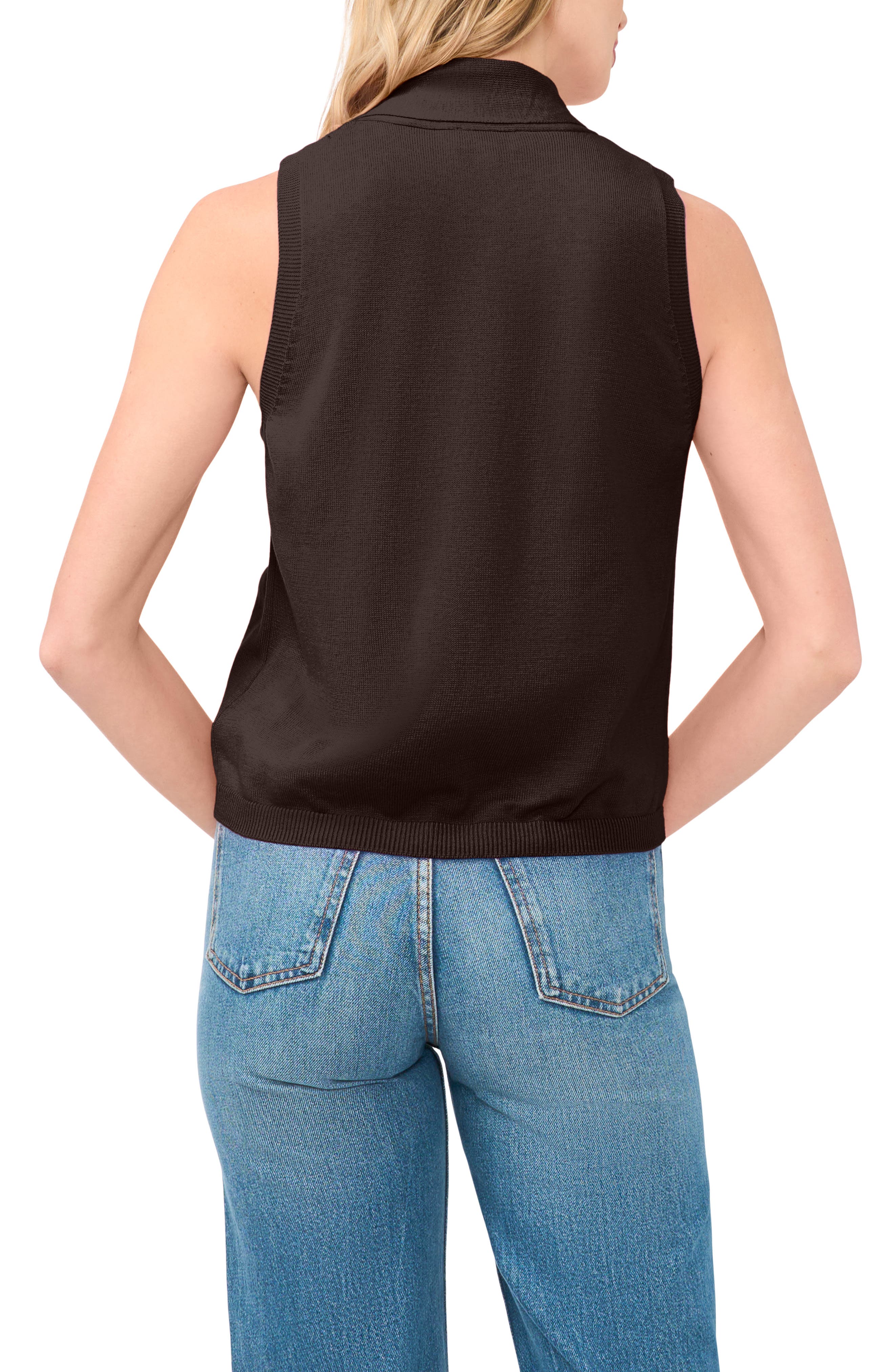 Tie Neck Sweater Tank - image 2