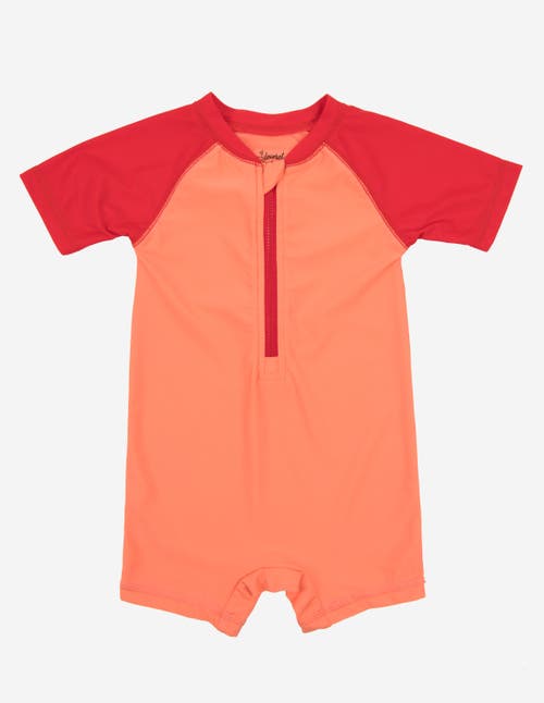 Leveret Baby One-piece Rashguard, Upf 50+ Sun Protection Swimwear In Orange