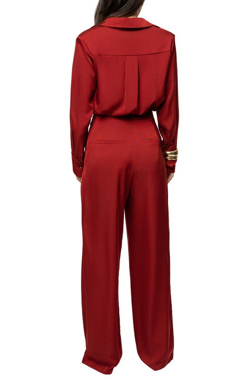 Jluxlabel Misty Button-up Shirt In Red