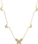 MacRae & Co. Pavé Butterfly Station Necklace