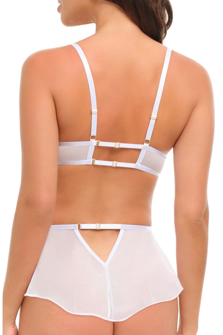 Elena Lace Underwire Bra & Thong Set, Alternate, color, CHERI BLOSSOM/ BRIGHT WHITE