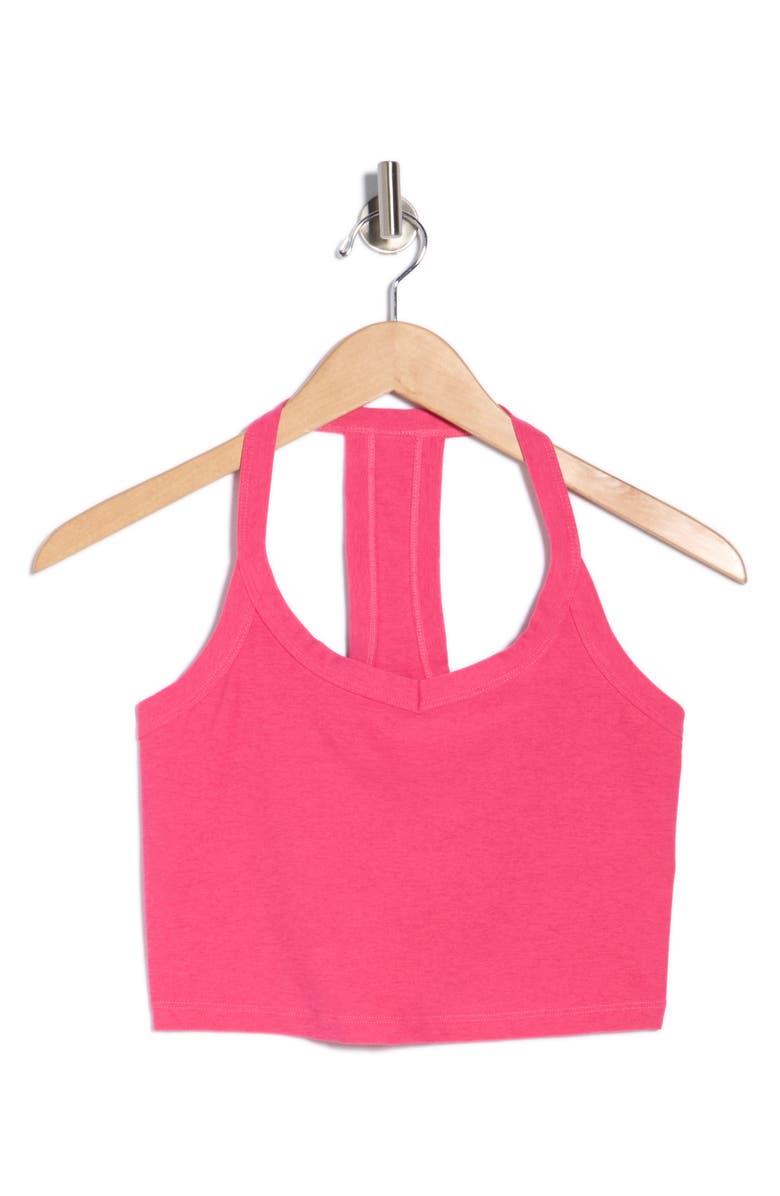 Beyond Yoga Space Dye On the Up Crop Tank, Alternate, color, Vivid Pink Heather