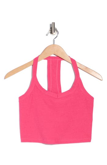 Beyond Yoga Space Dye On The Up Crop Tank In Pink
