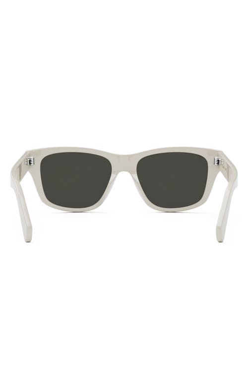 Celine Monochroms 55mm Square Sunglasses In White