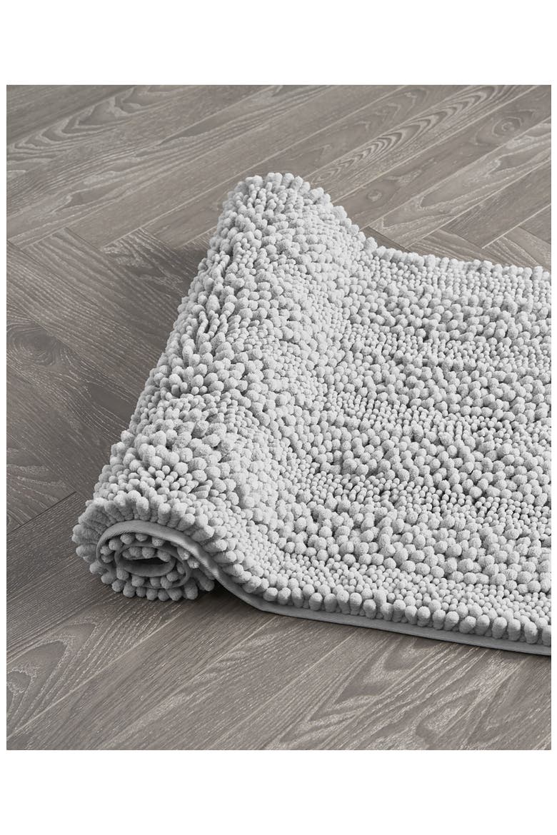 Chenille Set of 2 Bath Rugs, Alternate, color, LIGHT GREY