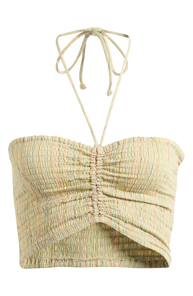 Billabong Summer Sunshine Smocked Crop Tank, Alternate, color, Pistachio