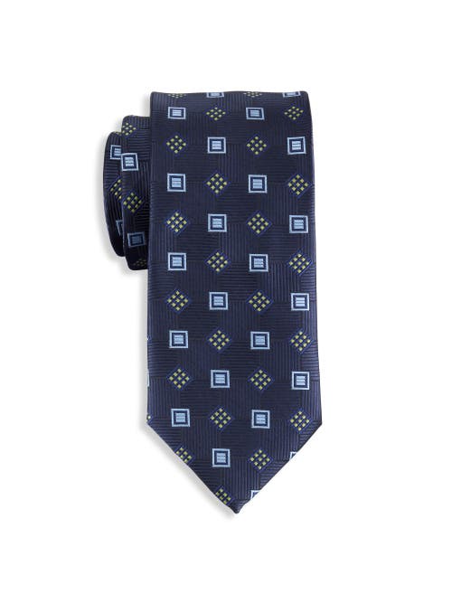 Oak Hill By Dxl Big & Tall Geometric Patterned Tie In Blue