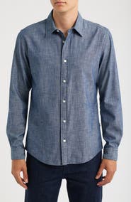 BOSS Roan Kent Slim Fit Cotton Button-Up Shirt
