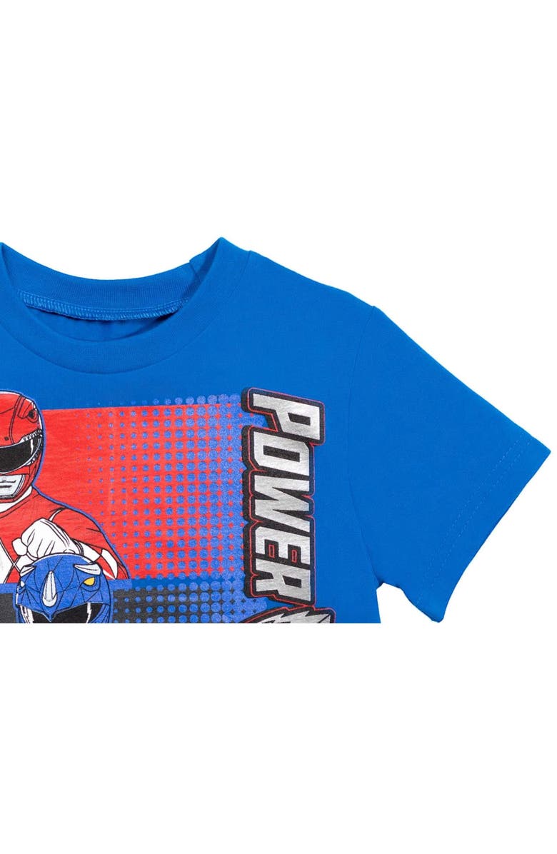 Power Rangers T-Shirt & Mesh Shorts Set, Alternate, color, Blue