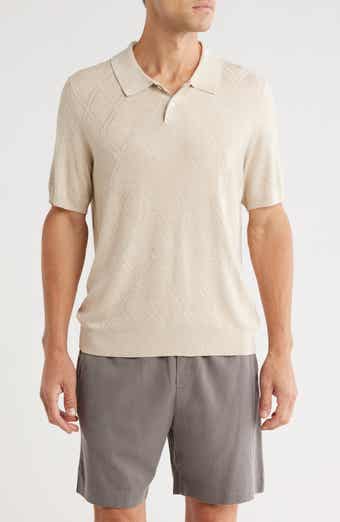 Elie Tahari Diamond Knit Polo