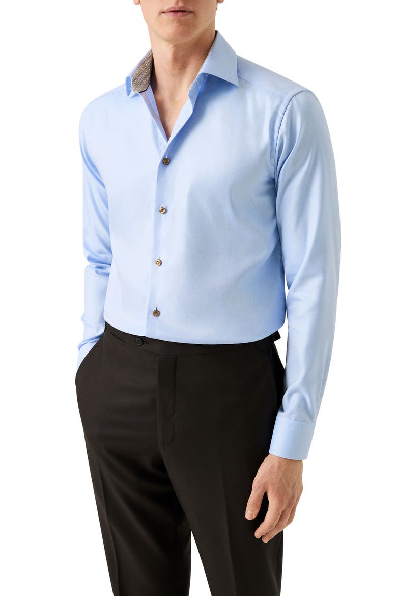 Slim Fit Textured Dress Shirt, Main, color, LIGHT BLUE