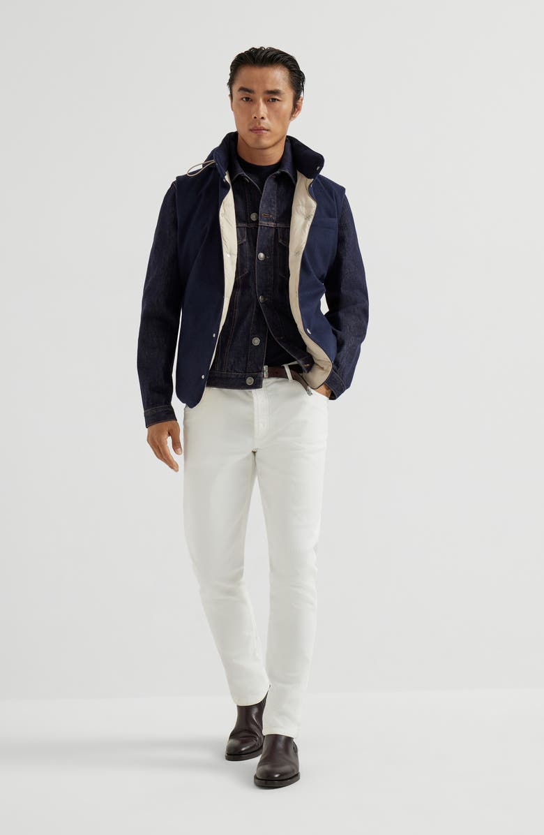 Brunello Cucinelli Garment-dyed trousers, Alternate, color, White