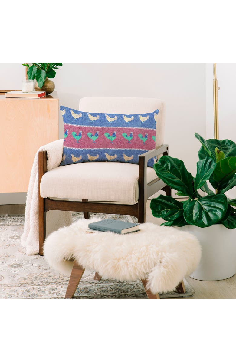 Deny Designs Farmhouse Stripe Lumbar Throw Pillow, Alternate, color, Blue