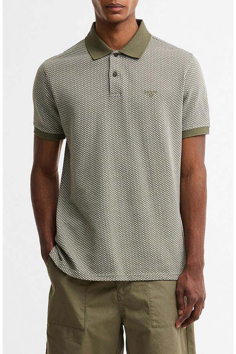 Copgrove Texture Jacquard Polo, Main, color, DUSTY OLIVE