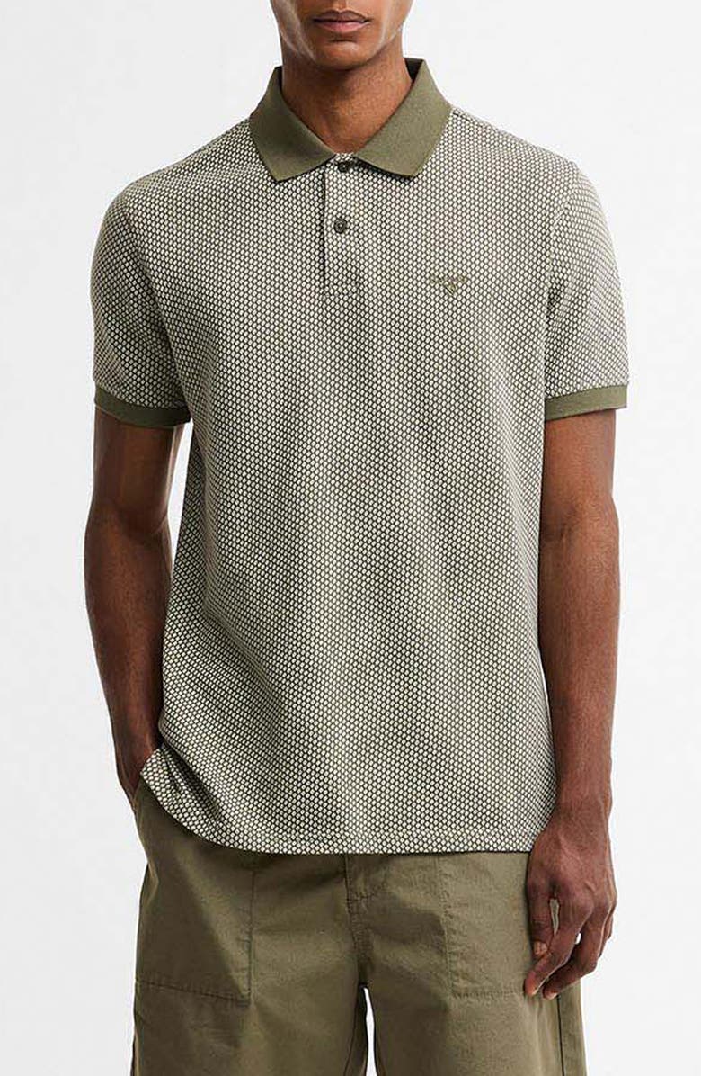 Barbour Copgrove Texture Jacquard Polo, Main, color, Dusty Olive