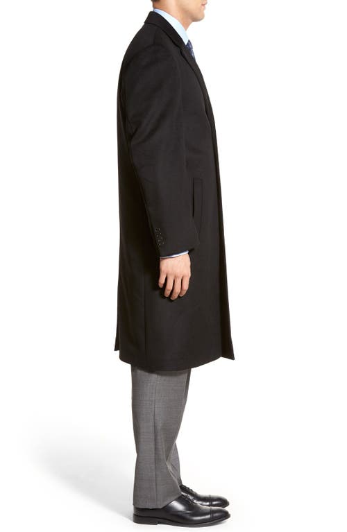 Hart Schaffner Marx Sheffield Classic Fit Wool & Cashmere Overcoat In Black